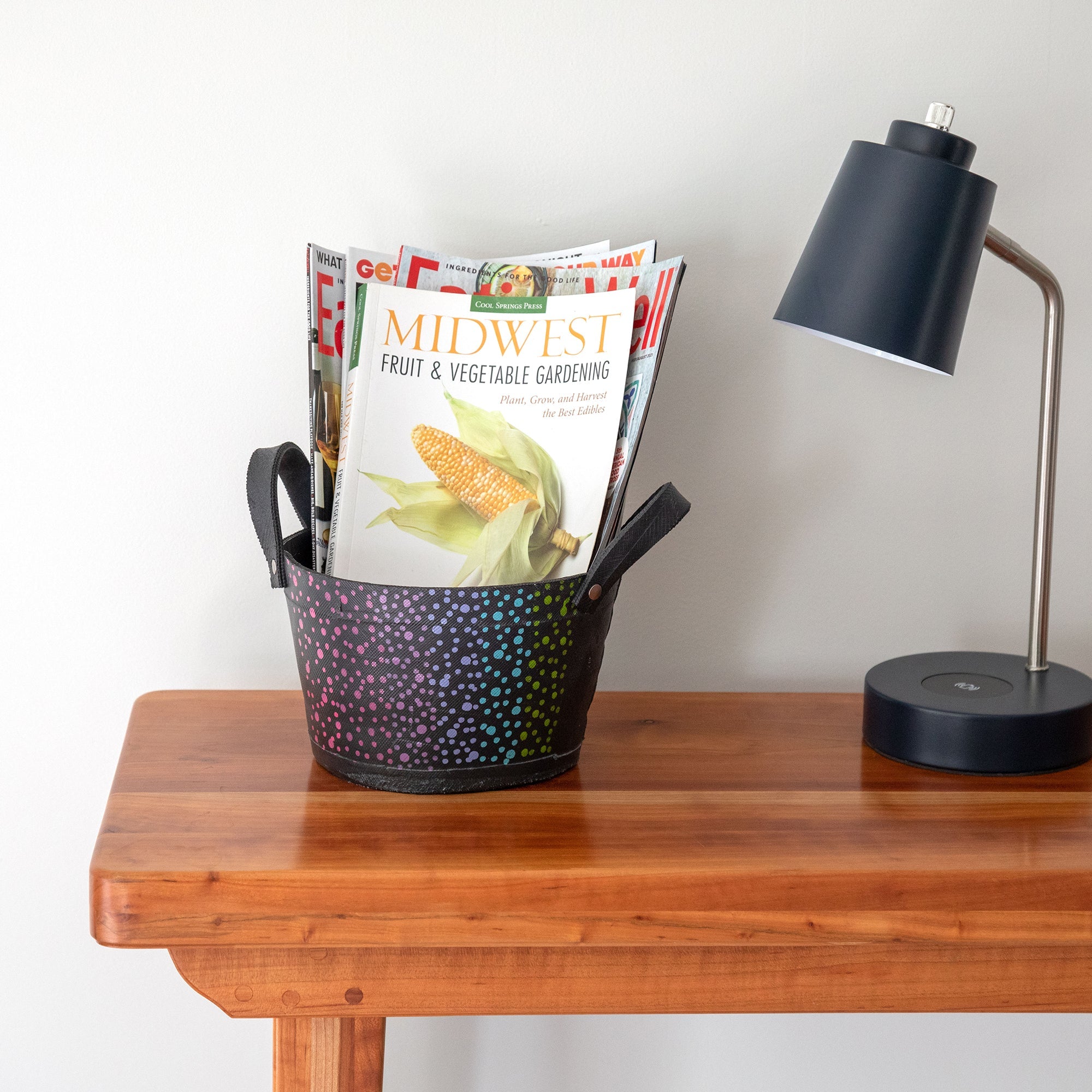 Hand Painted Folklore Recycled Rubber Planter - Confetti