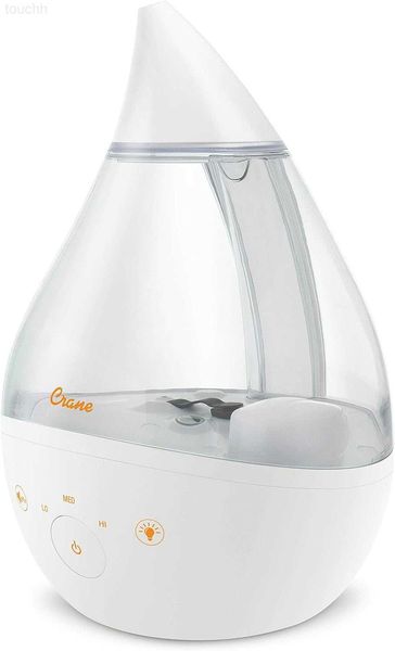 Humidifiers Humidifiers Crane 4in1 Drop Ultrasonic Cool Mist Humidifier 1 Gallon Top Fill Humidifier 24 Hour Run Time with Optional Sound Ma