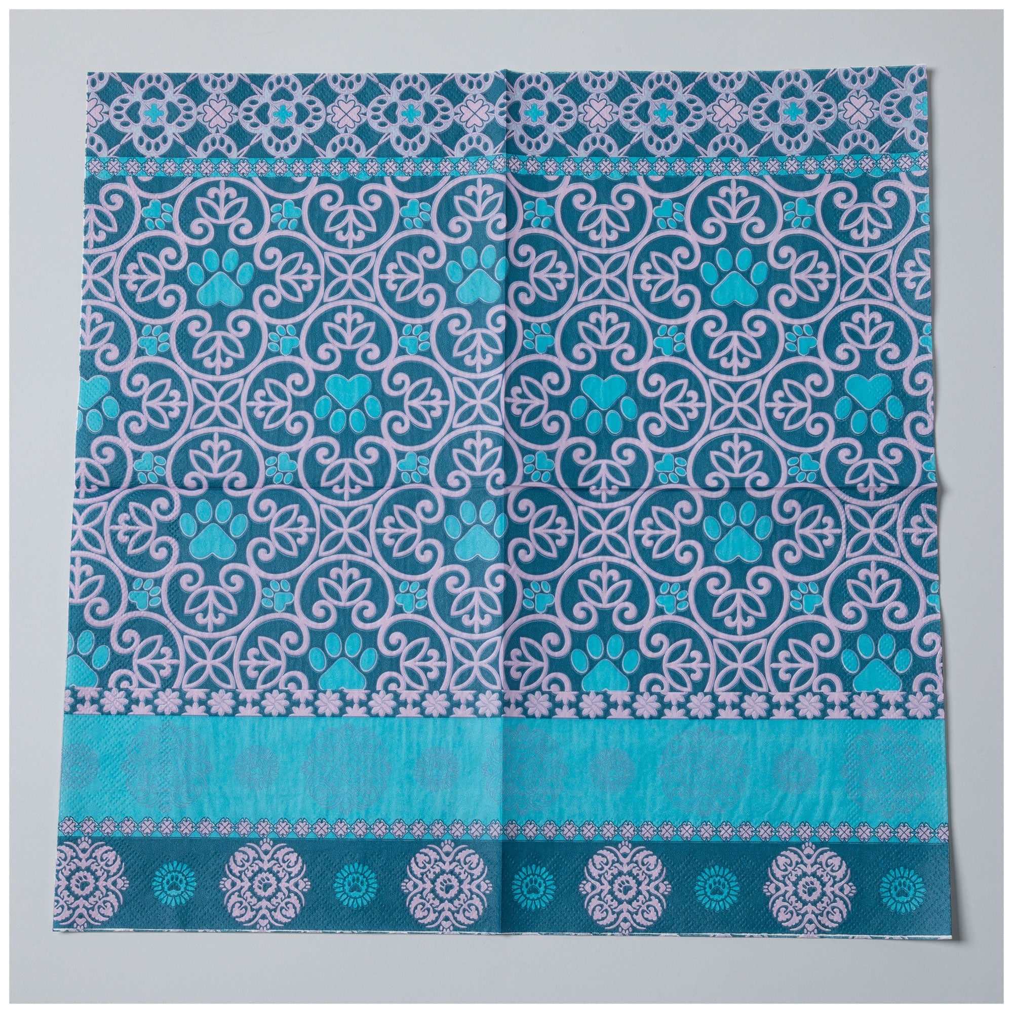 Pawfect Occasion Paper Plates & Napkins - Perfectly Patterned Paws - Napkins & Plates