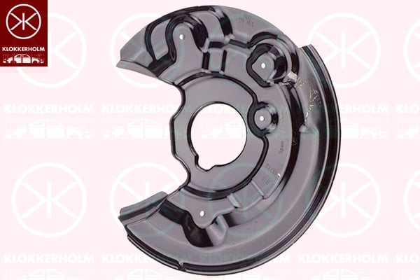 Splash Panel, brake disc KLOKKERHOLM 9515878