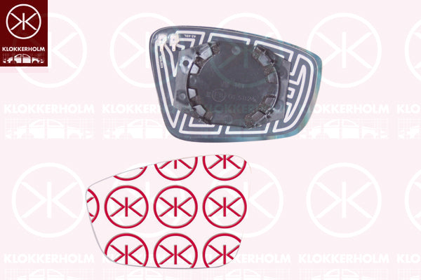 Mirror Glass, exterior mirror KLOKKERHOLM 95161064