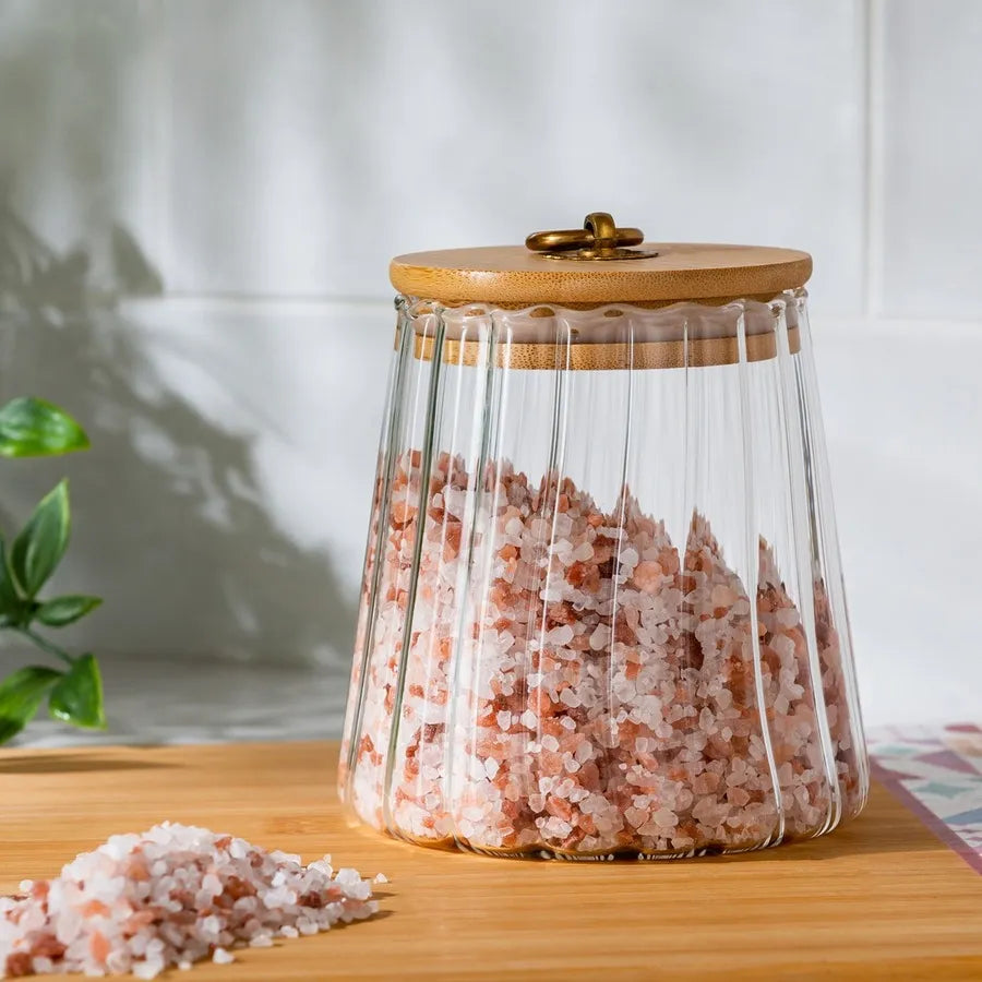 Karaca Charm Storage Jar, 650ml, Transparent Wood