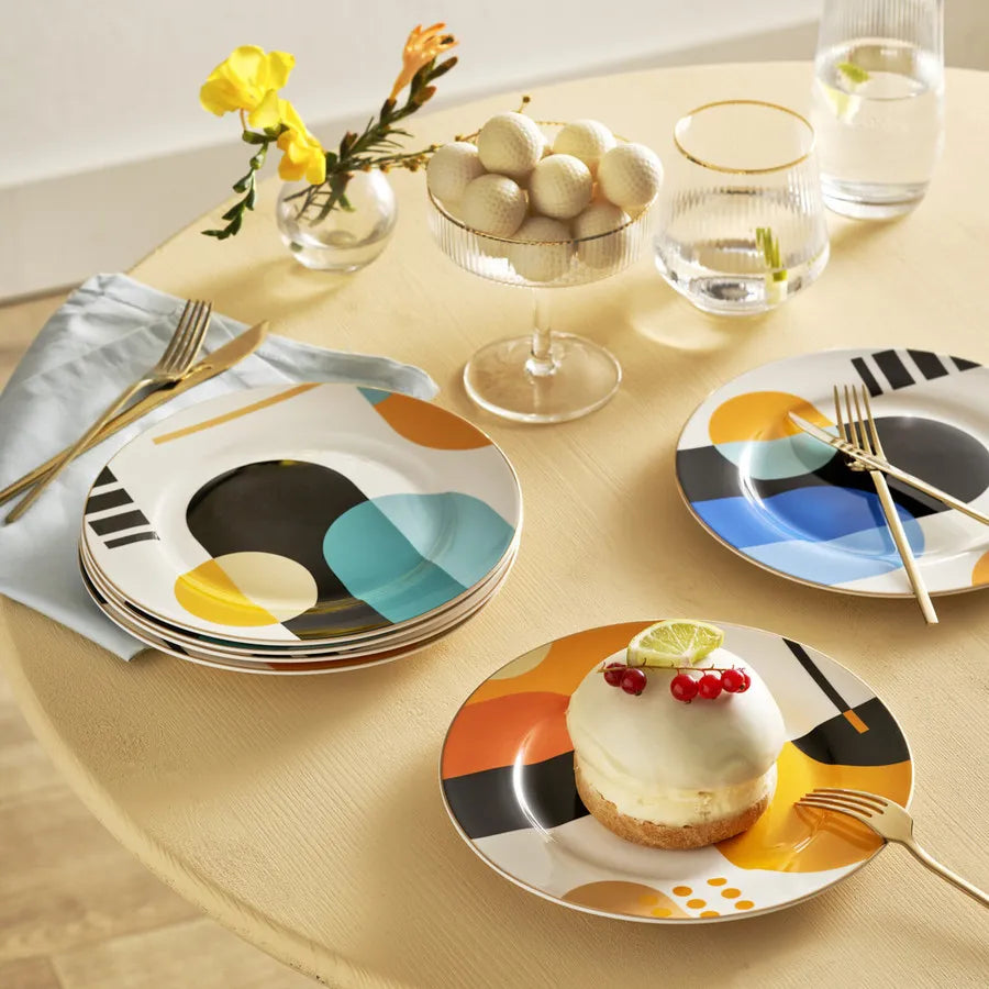 Karaca Puzzle Porcelain Serveware Set for 6 People, 19cm, Multi