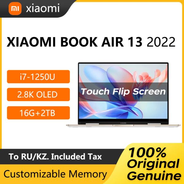 Xiaomi Book Air 13 Laptop 13.3Inch 2.8K OLED TouchScreen Notebook i7-1250U 16G 512G Intel Iris Xe Graphics Filp Foldable Netbook
