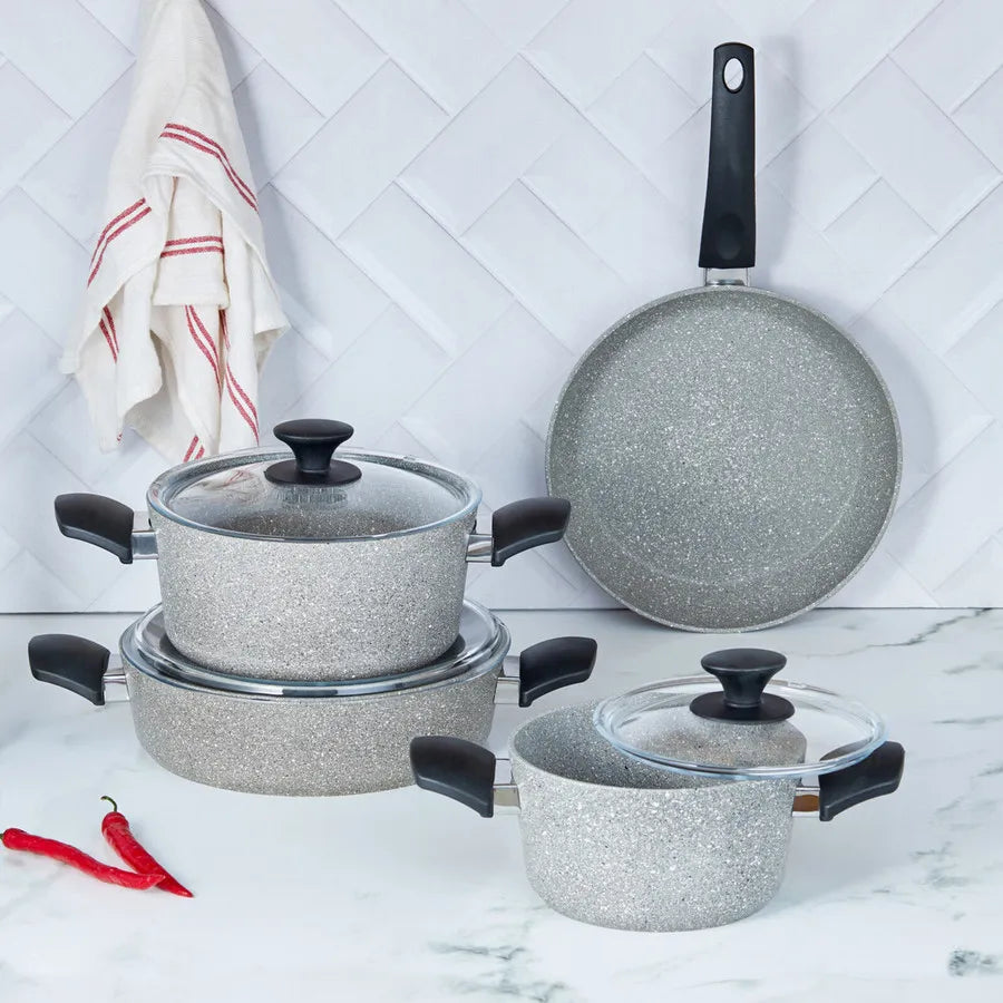 Karaca Biogranite 7-Piece Non-Stick Cookware Set, Grey