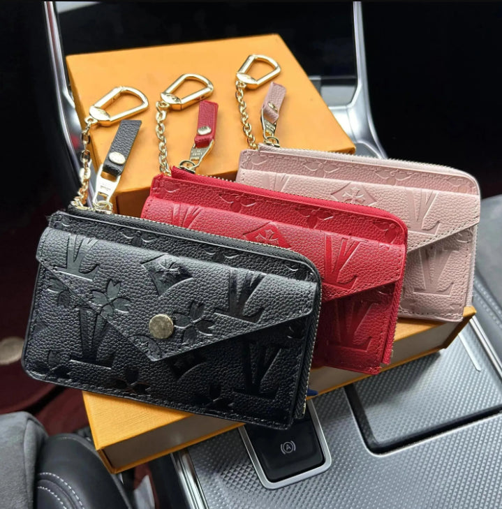 Designer wallets Women Luxurys Keychain Ring KEY POUCH Wallet Purse Wallet short style Holders Coin Purse Shows Exotic Clutch Card Case Holder small