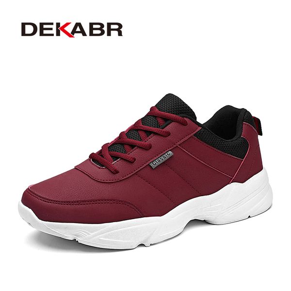 DEKABR Pu Leather Men&#039;s Light Weight England Trend Casual Shoes Men Sneakers Breathable Leisure Male Footwear b629
