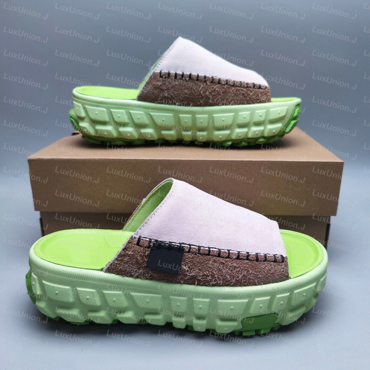 Australia Venture Daze Slides Designer Tasman Slippers Thick Tires Sole Tazz Platform Sandals Suede Leather Casual Shoes Women Chestnut Thick-Soled