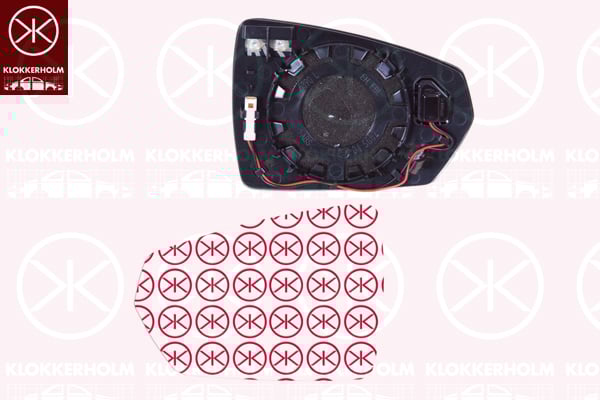 Mirror Glass, exterior mirror KLOKKERHOLM 95251066