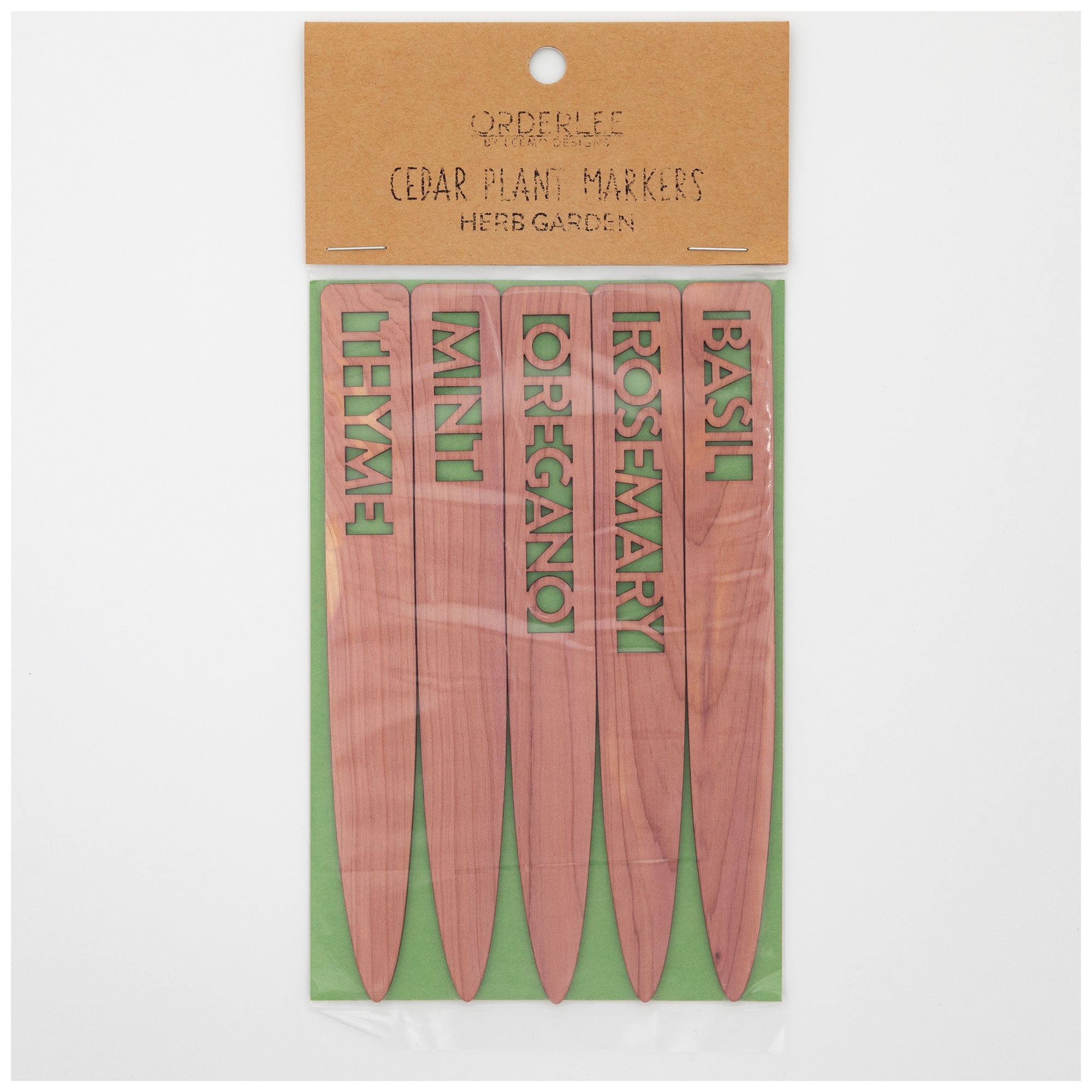 Cedar Plant Markers - Set of 5 - Herb Garden
