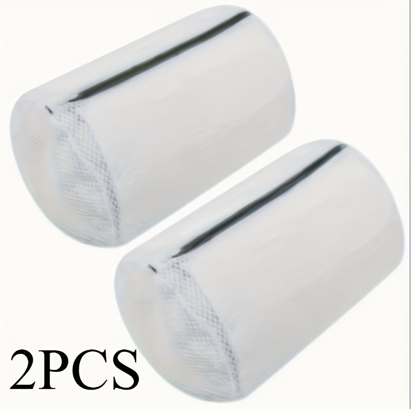 TEMU 2pcs Heavy-duty Mesh Laundry Bags For Shoes - Reusable Zippered Wash Bags, Durable Polyester Circular Shoe Washers For Sneakers & Athletic