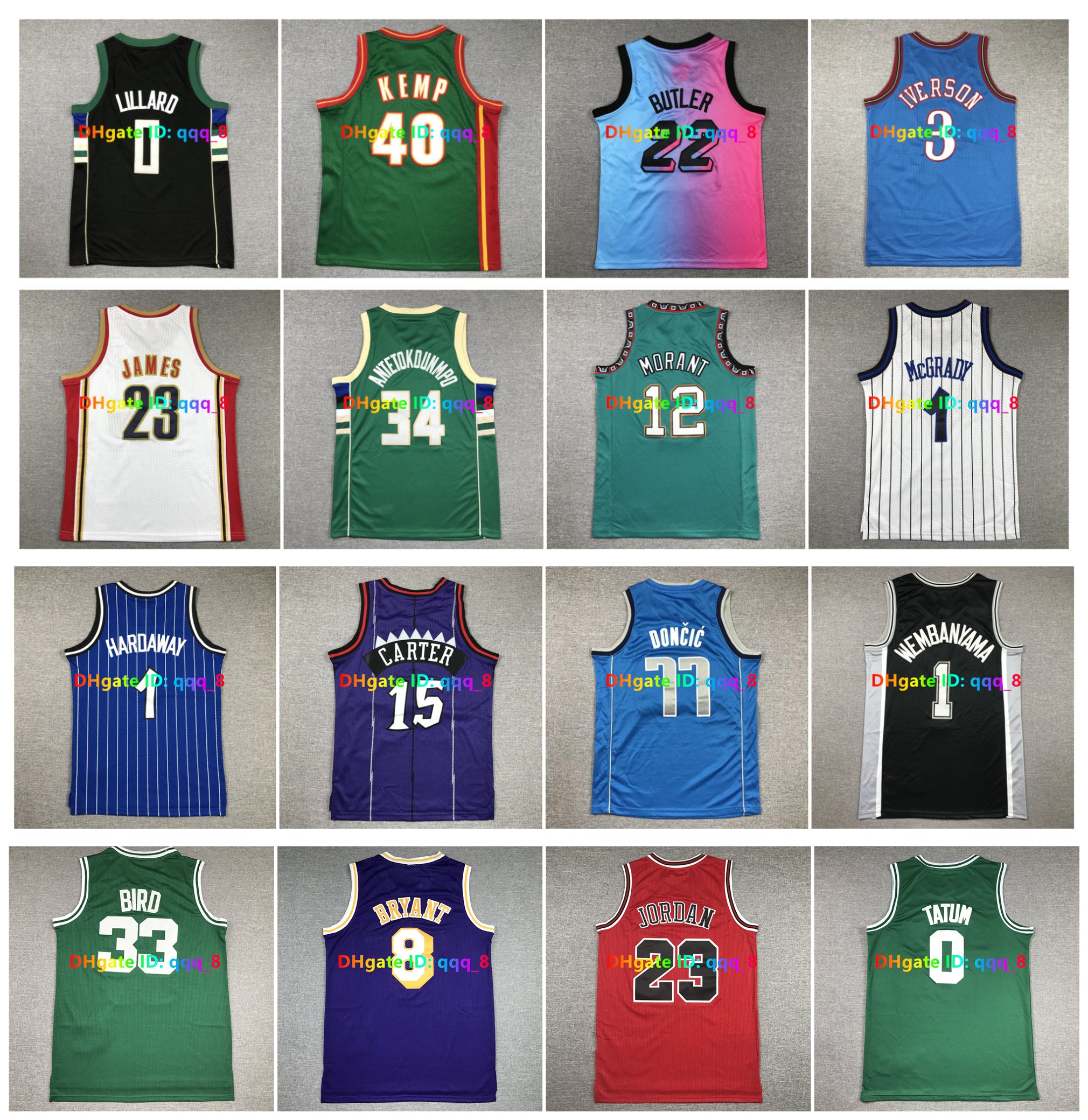 Vince Carter LARRY 33 BIRD Mitchell and Ness Kids Basketball Jersey Youth Mamba Bryant Tim Duncan Luka Doncic Jimmy Butler Michael Jor dan Hardaway