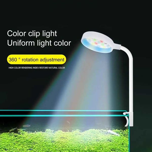 Fish Tank Lights Soft Natural Color 360-degree Adjustable LED Aquarium Light Waterproof Energy-saving Turtle Tank LampLX241107