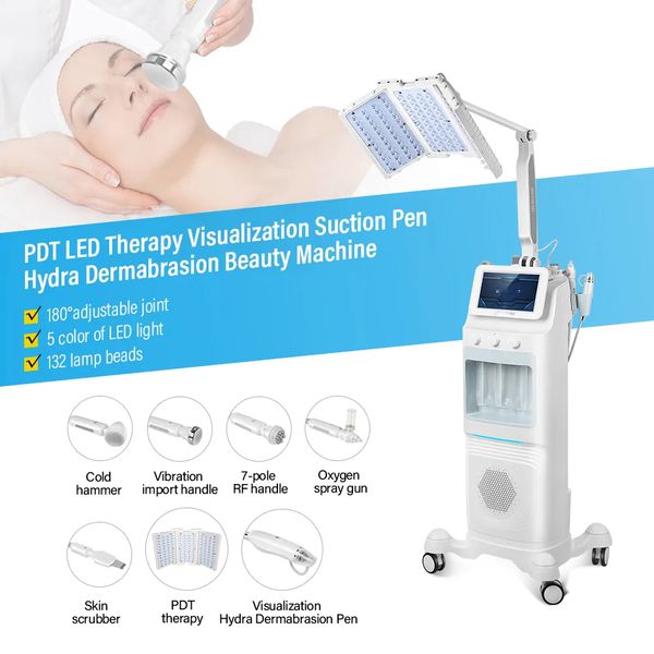 Professional 7 in 1 Photodynamic Therapy + Micro Hydradermabrasion Visual Bubble Cleansing Skin Exfoliating Moisturizing Face Lifting Beauty