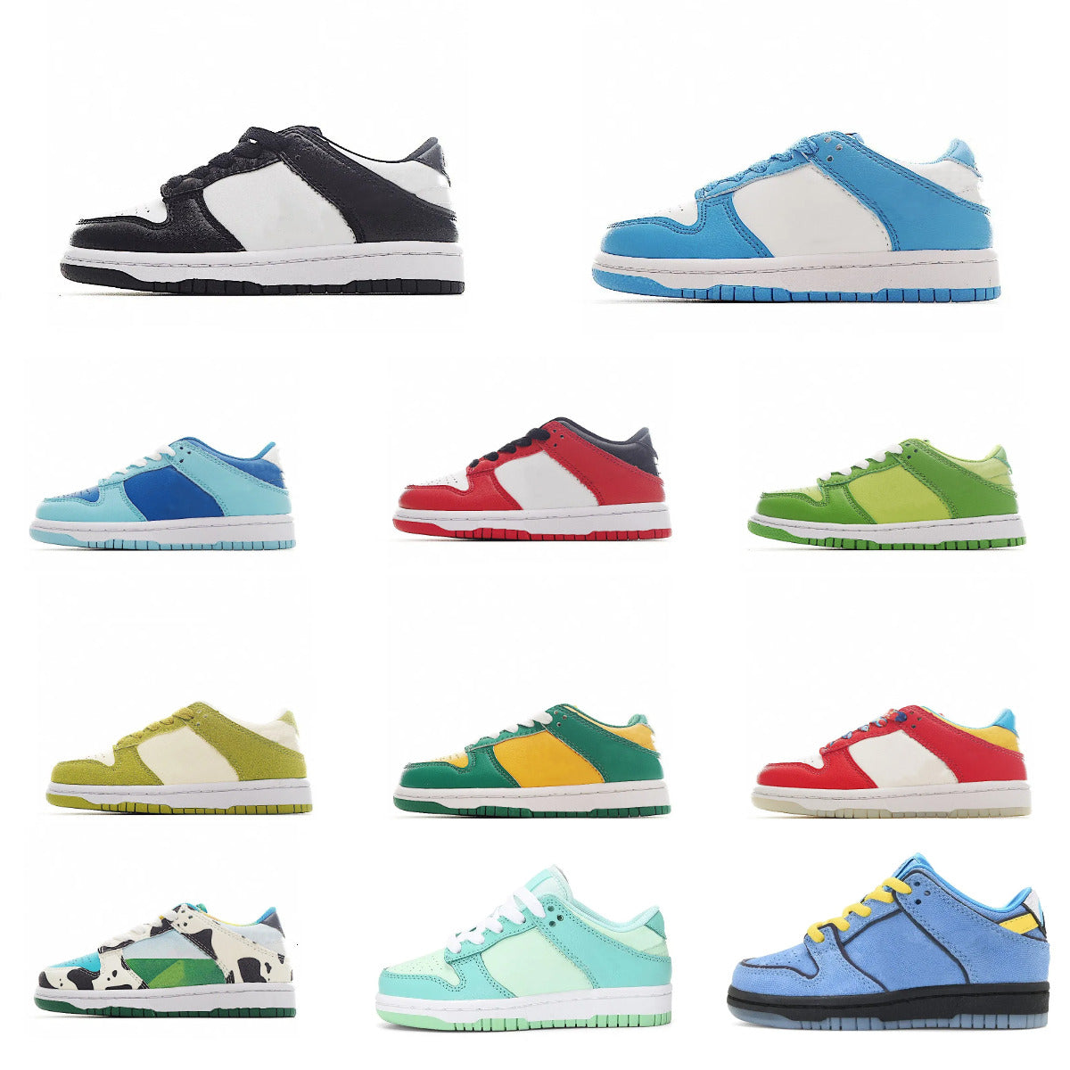 Designer Low Kids Casual Shoes Girls Boys Sports Baby Trainers Girls Buttercup Black White Grey Fog UNC Sean Cliver Bred Jogging Tennis Chicago Outd