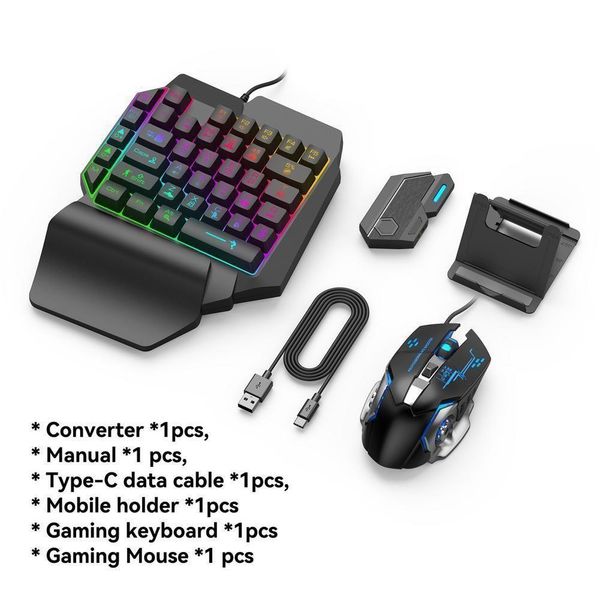 Keyboard Mouse Combos Mobile Shooting Game Controller Gaming Converter Pubg Phone Gamepad Bluetooth 5.0 For Android Ios Adapter Drop D Otgy6