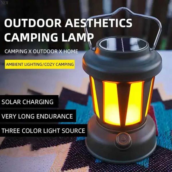 New retro lamp cam lamp portable flashlight tent lamp relay dimming travel outdoor lighting M241121