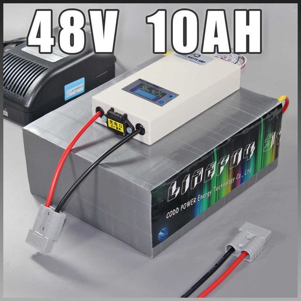 48V 10Ah LiFePO4 Battery Pack 500W Electric Bicycle Battery + BMS Charger 48v lithium scooter electric bike battery pack