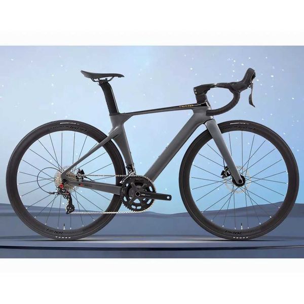 Bikes TWITTER R5pro SENSAH 24S Full Hydraulic Disc Brake Carbon Road Bikes Adults Bicycle With Integrated Carbon Handlebar For Sale H241102