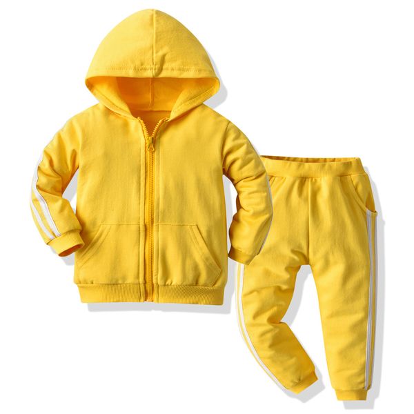 XW79 Children&#039;s clothing foreign trade autumn clothing zipper jacket sports sweater sweatpants two-piece set Korean baby clothing whole