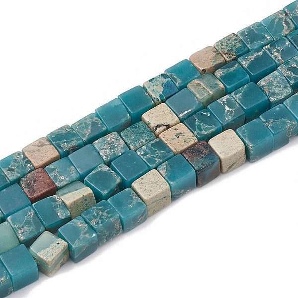 Chips Synthetic Aqua Terra Jasper Beads Strands
