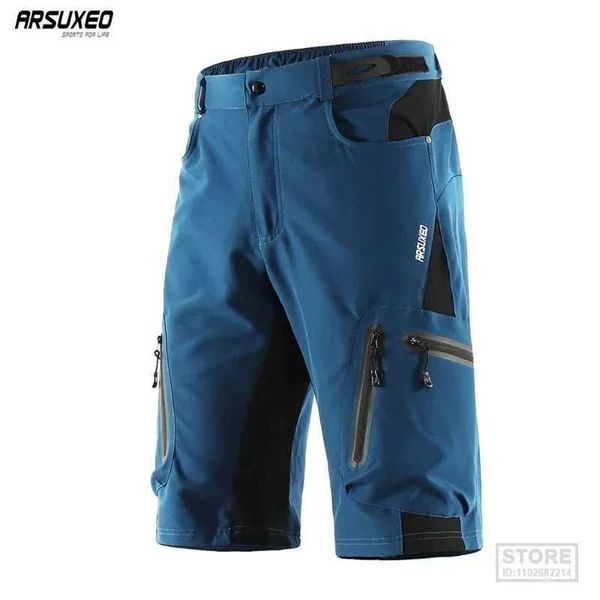 ARLUXEO Mens Outdoor Sports Bike Shorts MTB Downhill Handcart Mountain Bike Shorts Waterproof Loose Suitable 1202W240904