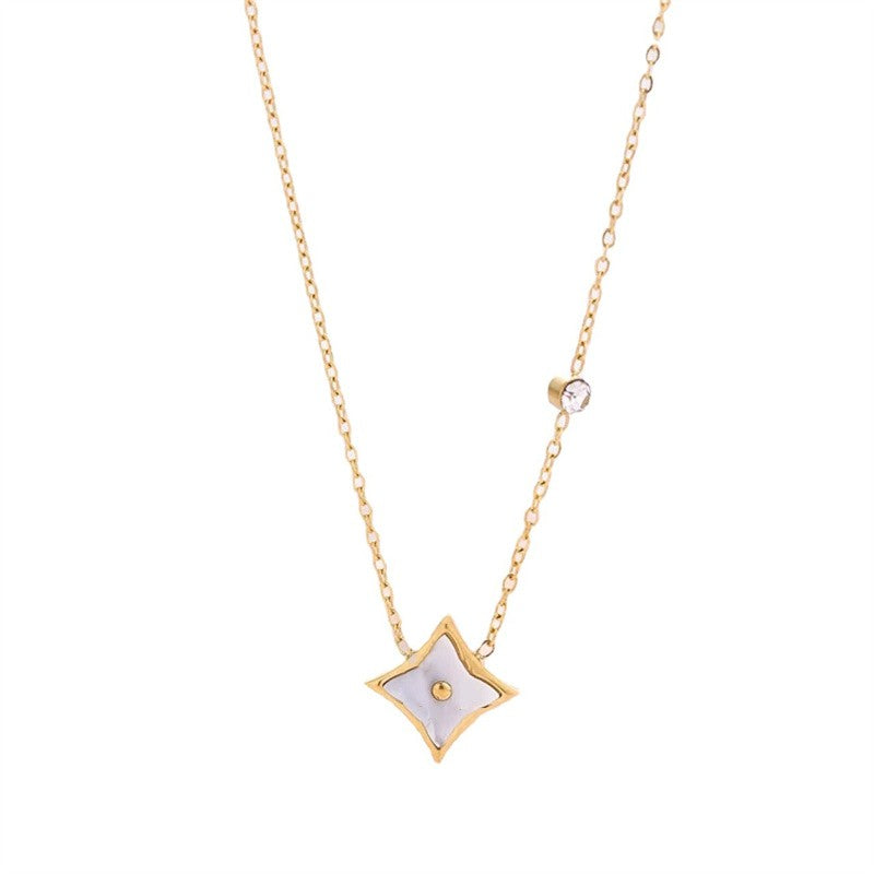 Luxury brand designer clover pendant necklaces for women mother of pearl 4 leaf flower choker necklace 18k gold plated jewelry gift no fading no all