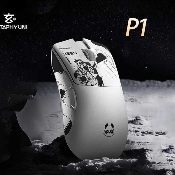 Mice Metaphyuni Mouse Metapanda 3mode 2.4g 4k Bluetooth Wireless Mouse Paw3395 26000dpi Office Esport Gaming Mice For Pc Game Gift L240910