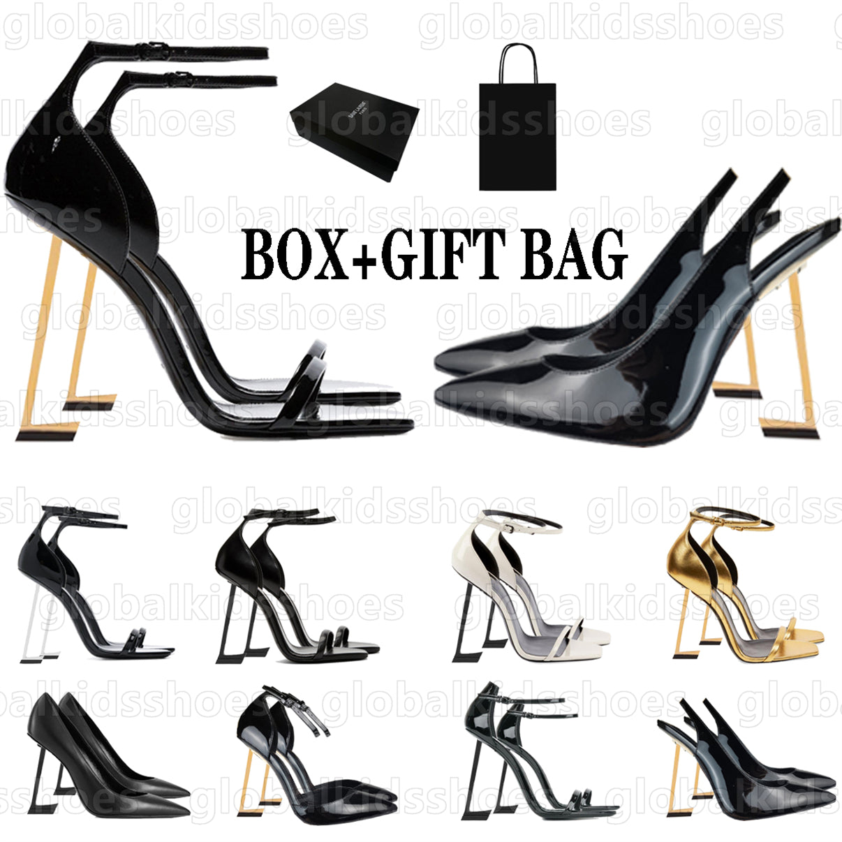 Women Mules Dress Shoes Designer High Heels Womens Genuine Leather Pumps Lady Sandals Classic Style Wedding Slides Slingback Heels Silver Gold 10cm