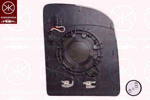 Mirror Glass, exterior mirror KLOKKERHOLM 95651065