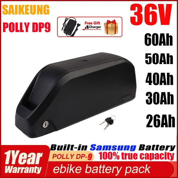 Bicicleta original de 36v recarregável 48V elétrica 52V 1500W Polly DP-9 202624AH 253035405060AH 18650 Bateria de lítio de scooter