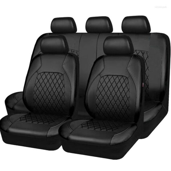 Seat Car Covers PU Leather Cover Set Waterproof Universal Full For Automobile Protector Compatible Interior Accessories