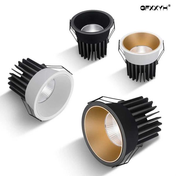 Dimmable Led Downlight Recessed Ceiling Lamp Spotlight Aluminum COB Light 5W7W10W12W15W18W20W24W AC110V 220V Home Office Store Y240822