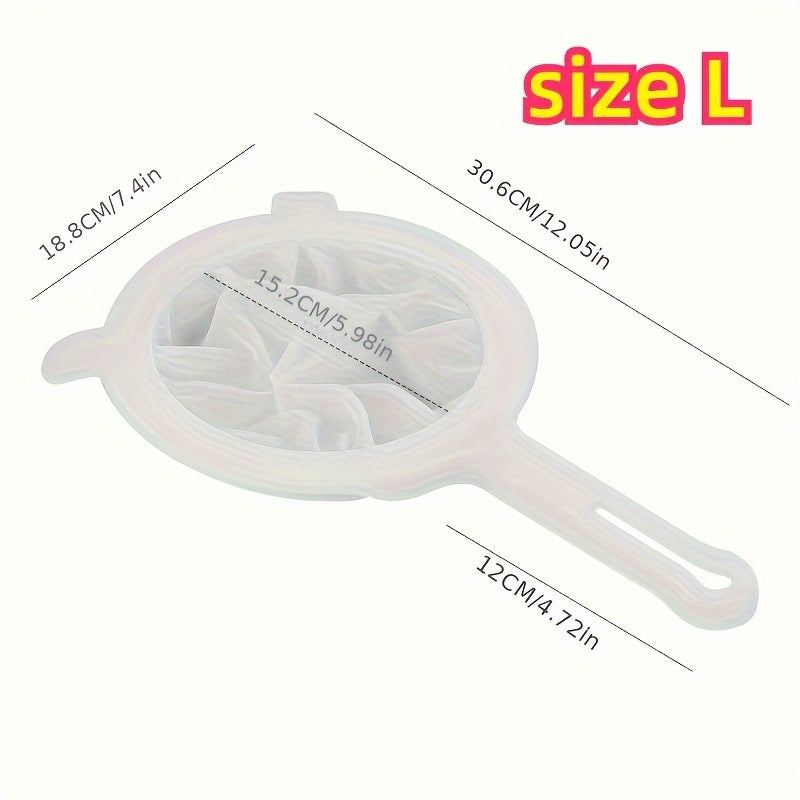 TEMU Versatile Nylon Mesh Strainer With Dual Handles - Soy Milk, Coffee, Juice & More - Kitchen Essential