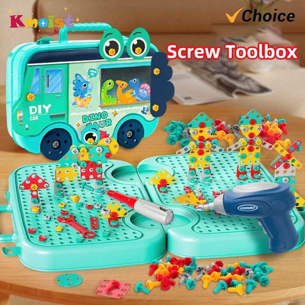 Screw Twisting Puzzle Toy Simulation Electric Repair Toolbox Nut Combination Screw Disassembly Baby Childrens Toys for Boy Gift X250113