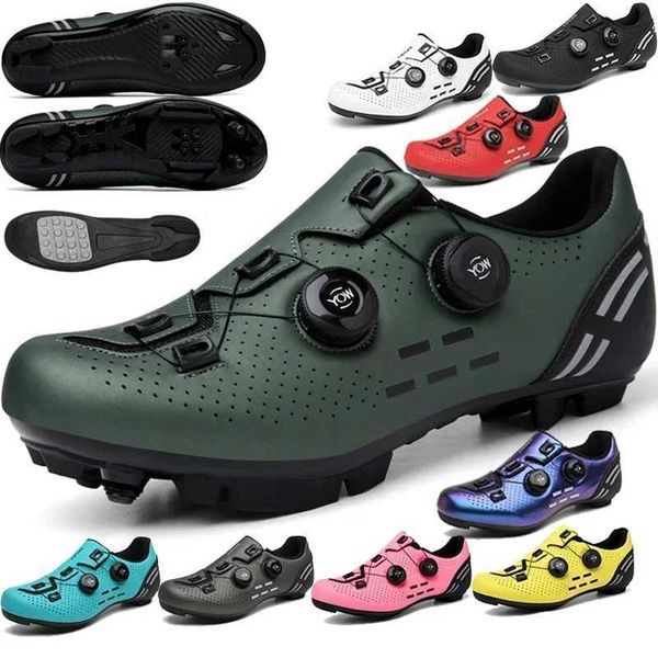 Cycling shoes with Cleats mens speed cycling shoes womens mountain racing shoes flat SPD road bikes footwear Y240926