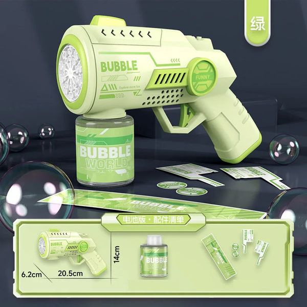 Electric Automatic Led Light Bubble Machine Bubbles Gun Summer Beach Bath Outdoor Game kids toys for brinquedo infantil