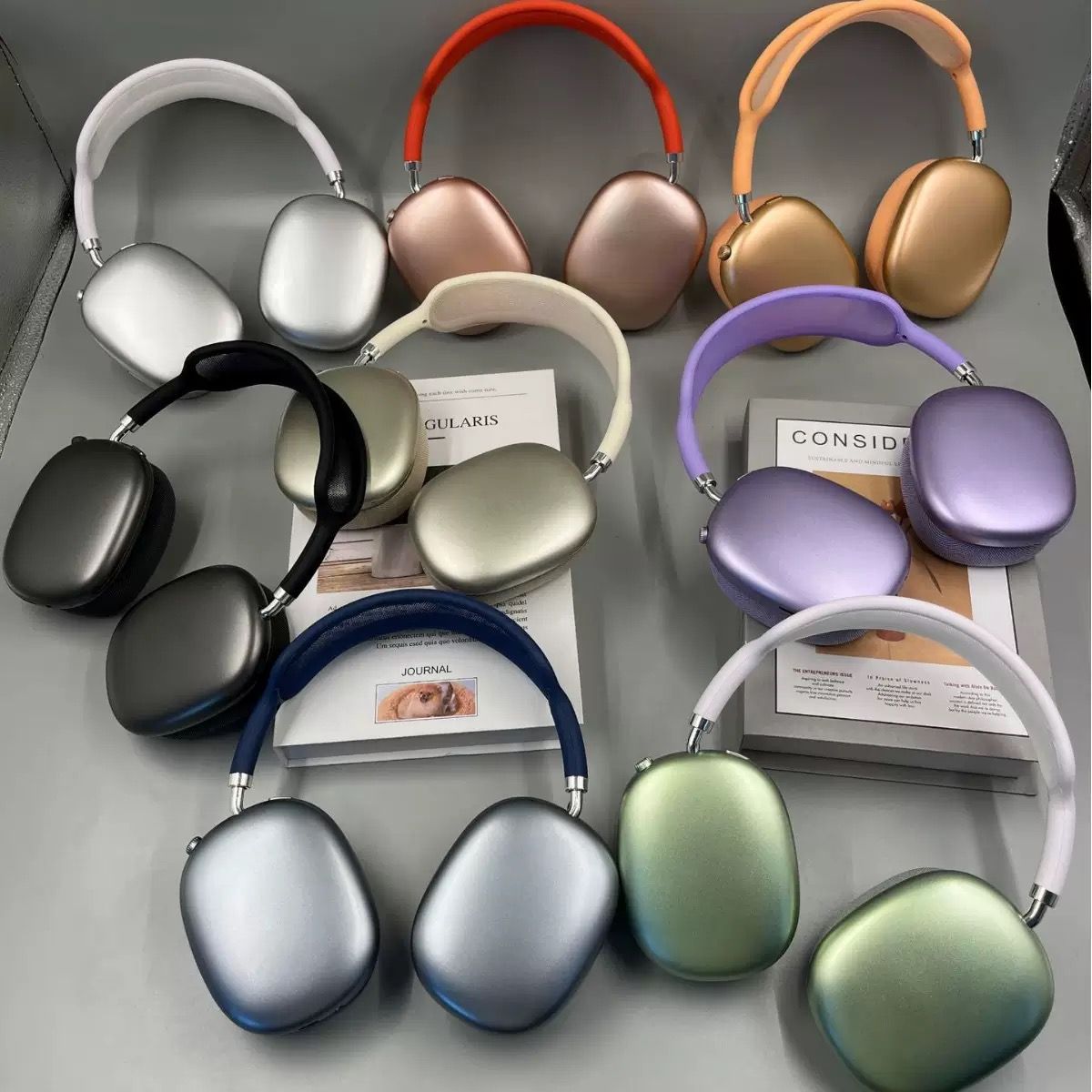 P9 Pro Max pro max air podsmax bluetooth headphones Wireless Bluetooth black red purple magnetic headphone ear cushions