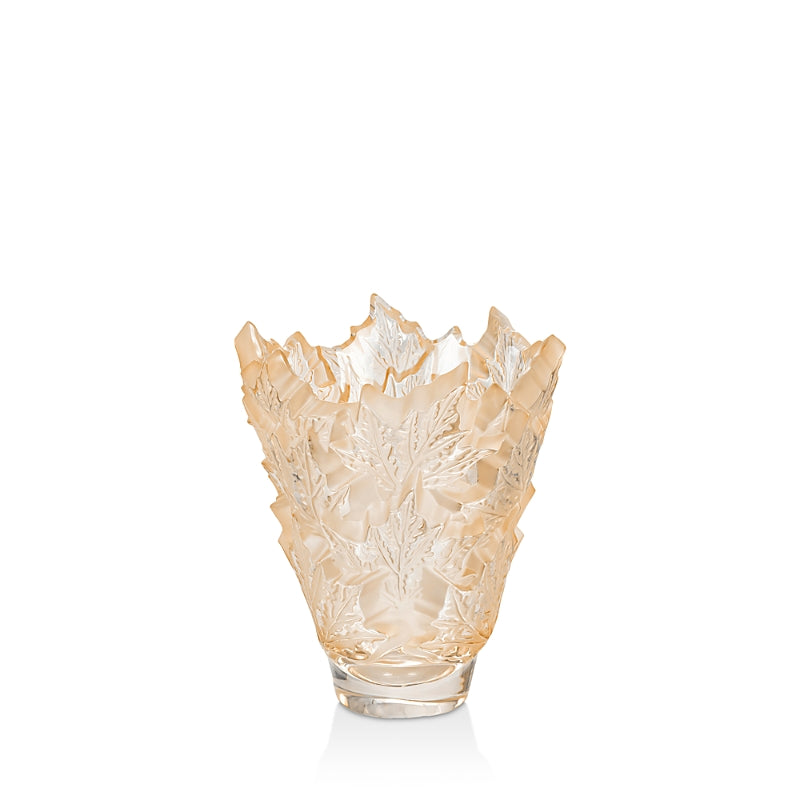Lalique Champs-Elysees Vase, Gold Luster