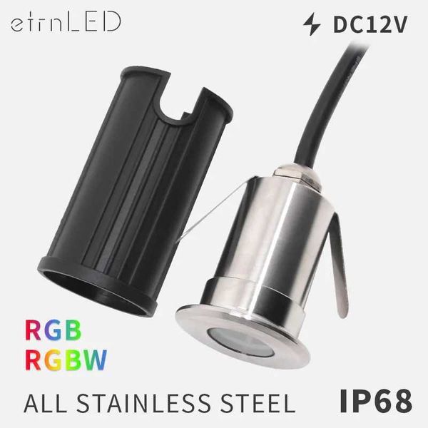 etrnLED 12V Led Ground Spot Outdoor Floor Terrace Garden Light RGB RGBW Recessed Waterproof IP68 Stair Step Soffit Deck Lamp 3W CL240813