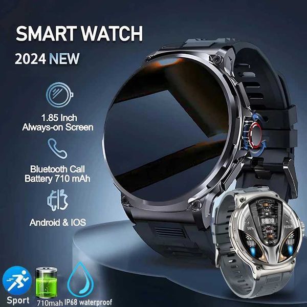 High Quality New 1.85-inch ultra high definition smartwatch heart rate monitor BT call 710mAh large battery sports mens fitness smartwatch O