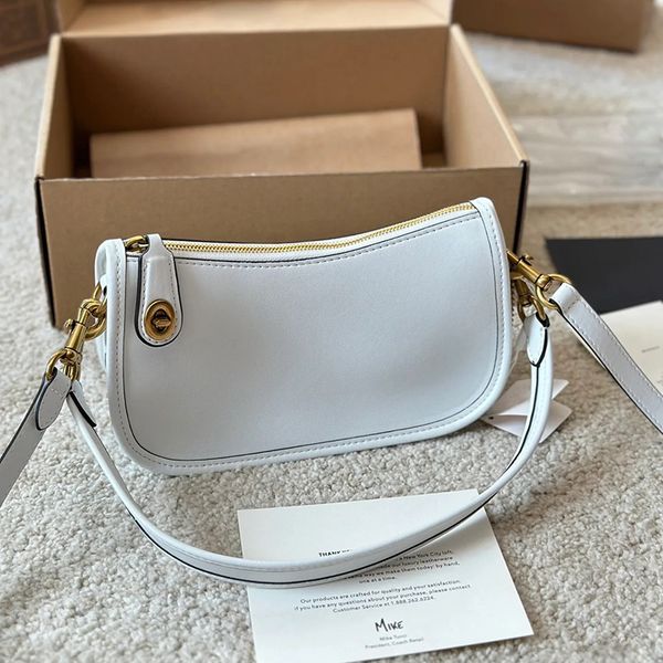 designer crossbody luxury lady clutch purse swinger 23 axillary vintage handbag leather key pouch pure color high quality half moon hardware