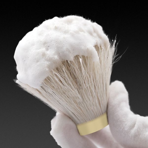 GDMG BRUSH-Beige Horse Hair Knot Men&#039;s Shaving Brush Knot with Shaver for a Comfortable Wet Shaving Beard Care