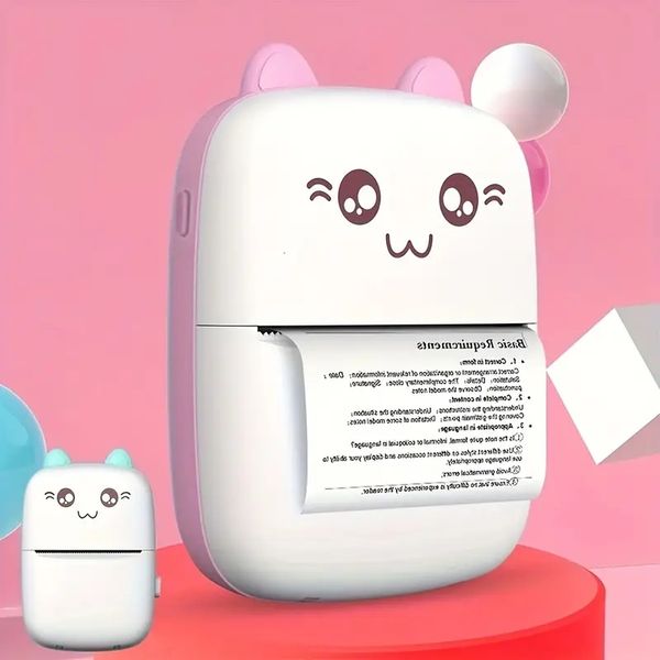 Portable Thermal Printer BT: Inkless Smart Printing for iOS, Android & Smartphones - Perfect Gift for Kids!