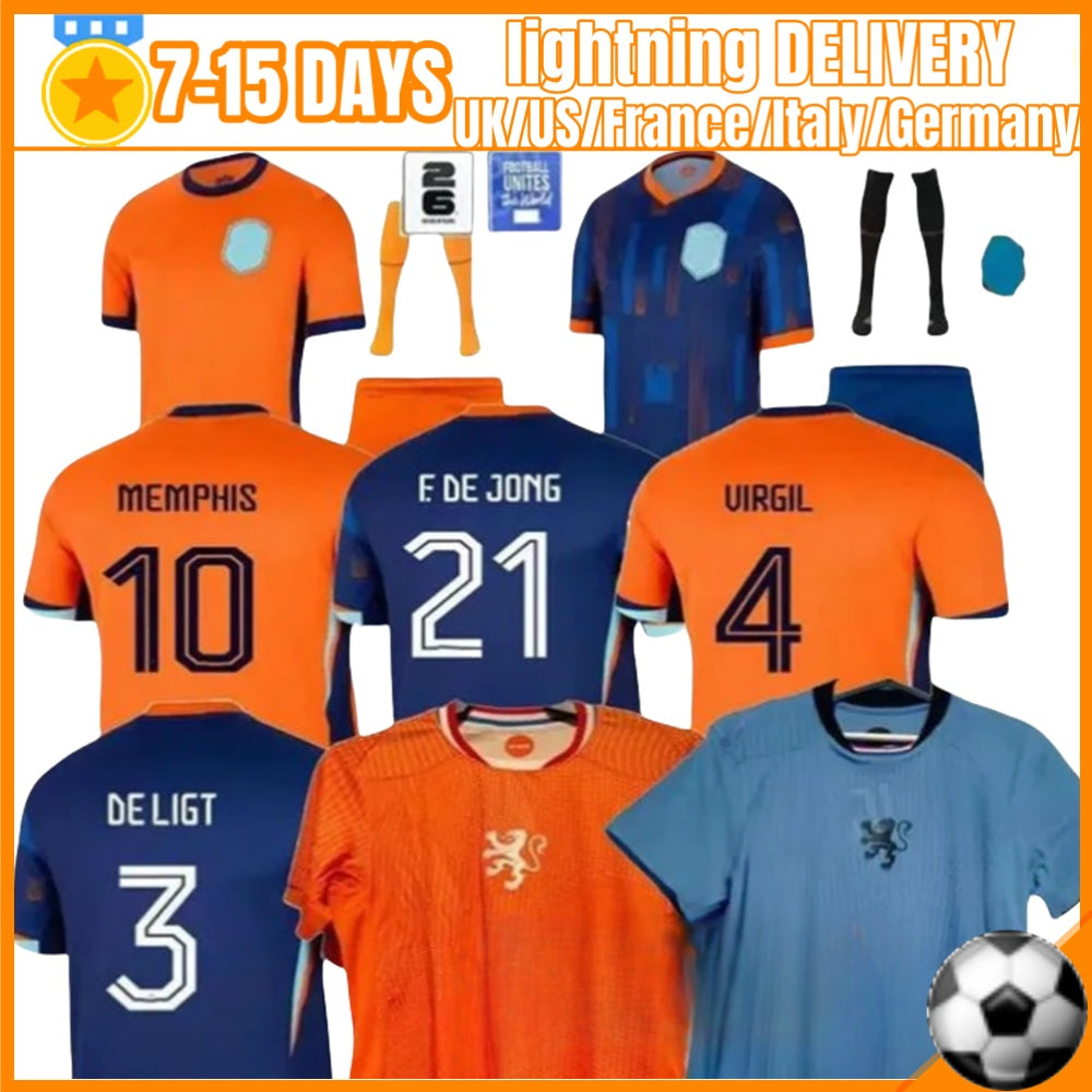 NetHErlANds MEMPHIS Soccer 25 26 Holland Jersey F.DE JONG VIRGIL DUMFRIES BERGVIJN Shirt KLAASSEN BLIND DE LIGT Men KIDS GAKPO MALEN