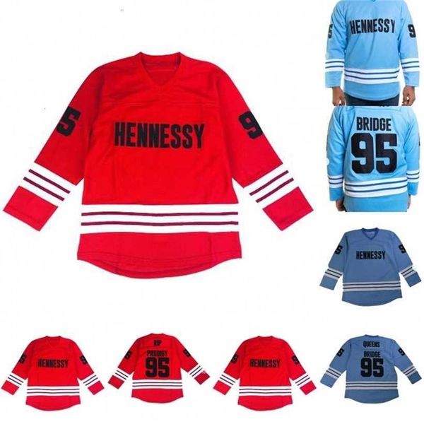 C2604 Mit Mobb Deep Prodigy Jersey 95 QUEENS BRINEG RIP PRODIGY 100% Stitched Mens Womens Youth Hockey Jersey Red Blue S-5XL