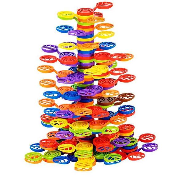 Montessori childrens tree stacking building block toys building balance games perception color sorting interactive educational toys W240827