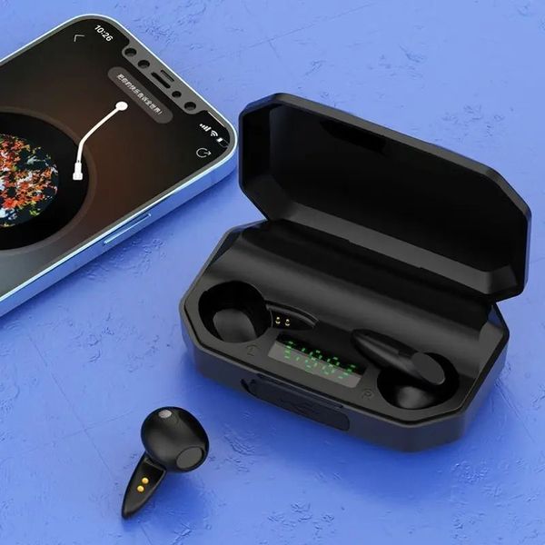 Receive sample free products headphone earphone black wireless charging 2023 tws earbuds with power bank