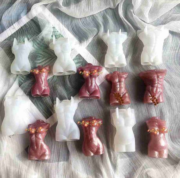 Other Health Beauty Items 3D Body Candle Mold Silicone Nude Body Candle Mold DIY Male Body Pregnant Woman Soap Plaster Resin Silicone Mould