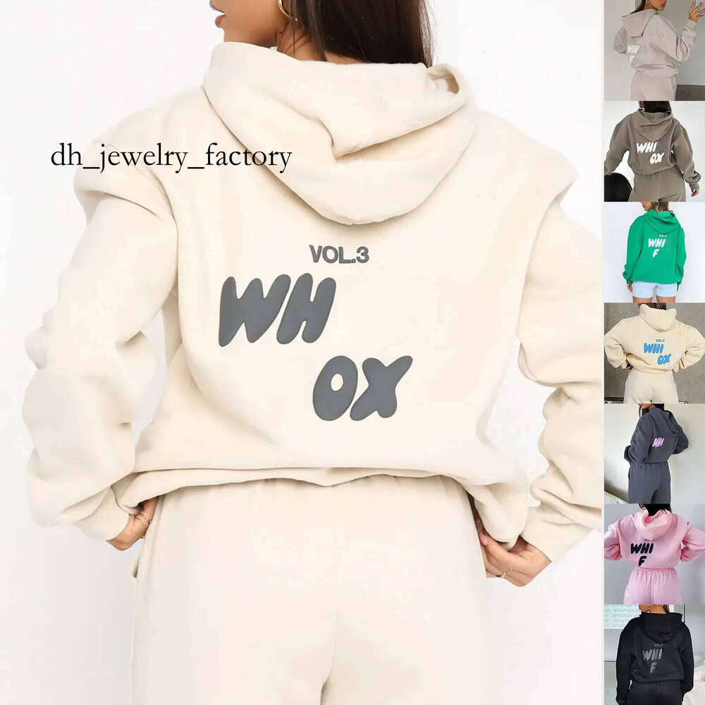 White Foxliness Designer women tracksuits two pieces sets sweatsuit autumn female hoodies hoody pants with sweatshirt ladies loose jumpers woman 1 a